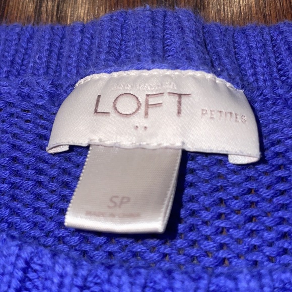 LOFT blue and grey sweater!! - Picture 2 of 4